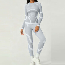 asdoklhq Ropa interior térmica para mujer Conjunto de ropa interior térmica de invierno con cuello redondo ajustado para esquí y deportes