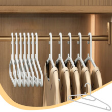 Hochwertige Kleiderbügel aus Kunststoff – Dicke, breite Schultern, rutschfest, platzsparend für Hemden, Pullover, Kleider, Hosen (1 Stück)