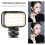 Multi-Mount Compatibility LED Video Light Rechargeable Battery Adjustable Brightness Color Temperature Adjustable Wide Beam Angle Compact and 7
