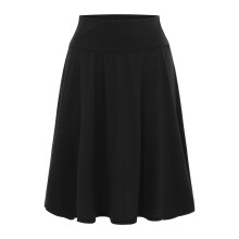Dámská jednobarevná ombré lehká zvonová midi sukně s natahováním, velikost S-XXXL, plus velikost, černá, XL