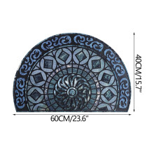 Tapete semicircular antiderrapante, lavável à máquina, absorvente e discreto, ideal para entrada, cozinha, banheiro, quarto e hotéis.