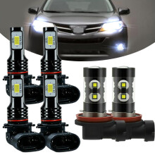 6 ks pre Toyota RAV4 2013 2014 2015 LED svetlomety, diaľkové a stretávacie svetlá + žiarovky do hmlovky, autopríslušenstvo