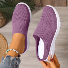 Willtoo2026 Orthopedische verpleegkundige schoenen voor dames – met voetboogondersteuning, instapmodel, brede pasvorm, antislip, paars 8W, geschikt