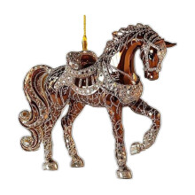 Pferdeanhänger als Weihnachtsdekoration, Geschenkanhänger für Pferdeliebhaber, ein prächtiger Weihnachtsanhänger
