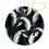 Skunk Ceramic Ornament Black and White 3 inch 1