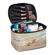 Reiscosmeticatas met kwastenhouder (22,5 x 16,5 x 15 cm) Cadeau (Zeester)