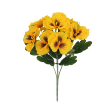 Gesimuleerde bloem, driekleurig violet, met klein handvat, bloem voor thuis, hotel, buiten, bruiloftsdecoratie, ornament