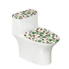 Funda para inodoro con estampado de mariquitas y tréboles. Funda suave para la tapa del inodoro. Se adapta a todas las formas de inodoro. Borde