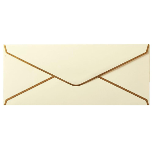 Business Envelopes with Gold Border #10 150gsm
