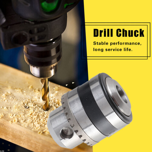 Three Jawed Chuck Impact Driver Conversion Tool Quick Connect Hex Shank Drill Chuck Adjustable Capacity0.6To6.5mm With Chuck Key Durable 2
