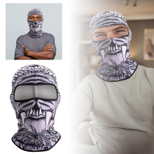 Cagoule 3D chat pour homme et femme, masque intégral animal 2 trous pour moto et vélo
