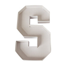 Decorazione per festa di laurea Set di lettere S Cartello in cartone bianco 3D per celebrazioni ed eventi S
