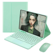 Slanke toetsenbordhoes compatibel met iPad 3e generatie, iPad Pro 10,5" (2017/2019), afneembare standaard, ingebouwde touchpad- en Pencil-houder