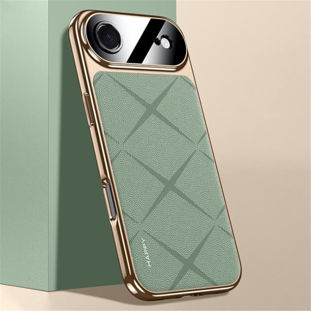 For Compatible With Iphone Air Case Plain Leather Shockproof With Anti-Fingerprint Camera Protection Phone Case,,For Compatible With Iphone Air Green 9482726174875