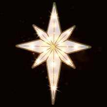 17" 20L Bethlehem Star Christmas Light – Tree, Wreath & Home Decor – Compatible with Standard Outlets