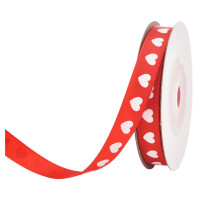 Valentijnslinten in de vorm van hartjes van satijn voor Valentijnsdag, ideaal voor het inpakken van cadeaus, knutselprojecten en het versieren van