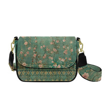Dámska kabelka cez rameno s vintage potlačou ruží, nepremokavá crossbody kabelka, malá taška s nastaviteľným širokým popruhom na