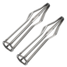 2 stk. ristinnsats for pekingand til grilling i rustfritt stål, 11 x 0,94 tommer