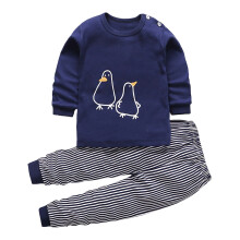 2-teiliges Set für Kleinkinder (Jungen und Mädchen), langärmeliges Oberteil mit Tiermuster und Hose, Loungewear, lockerer Anzug für 0-9 Jahre