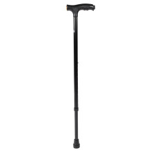 Canne de marche pliable en aluminium avec poignée ergonomique, hauteur réglable de 78 à 101 cm, embouts antidérapants, légère et portable pour