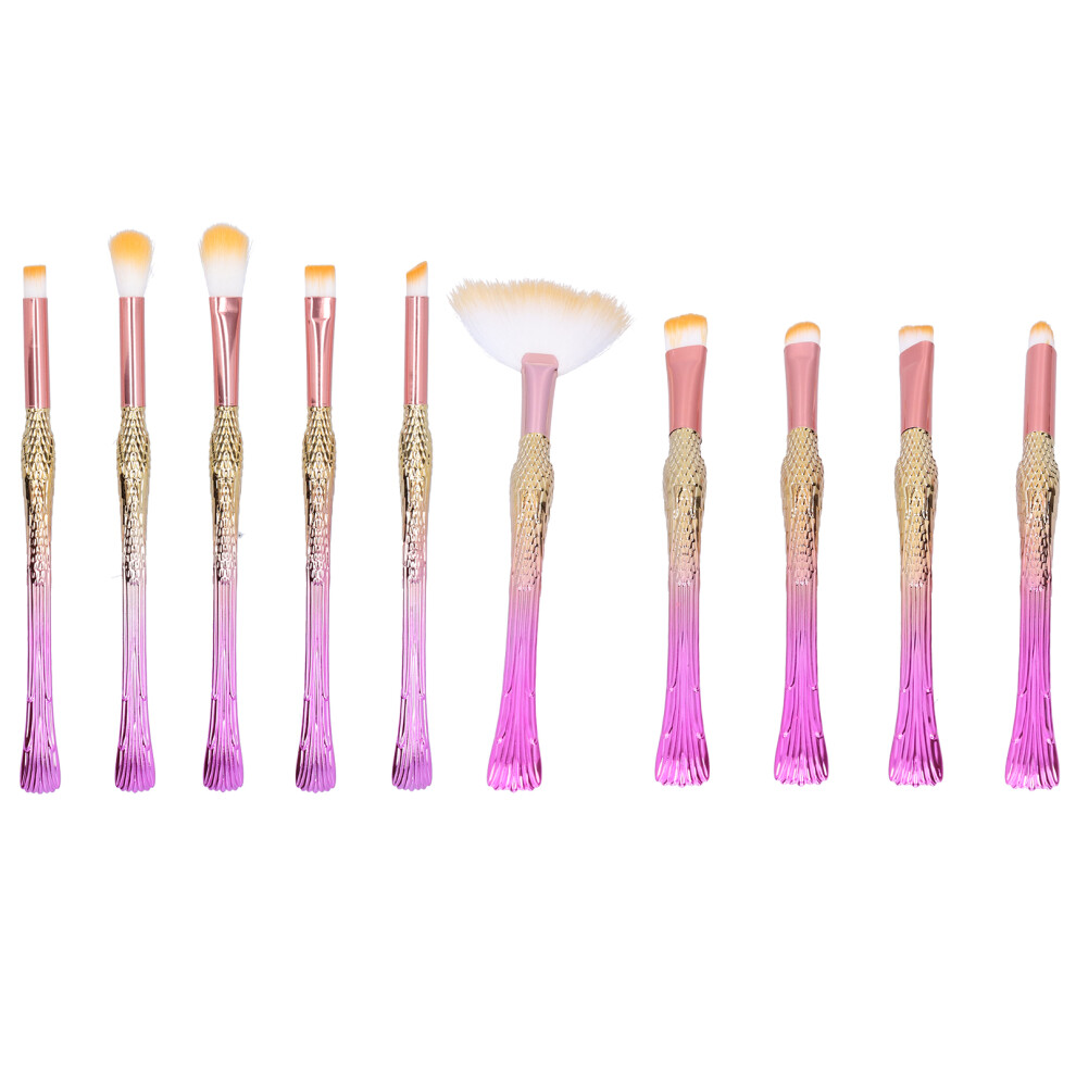 Light Durable Weight Makeup Brush Set, 10Pcs Multi Function Brushes For Smooth Application Accurate Coloring