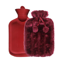 2L Hot Water Bottle Artificial Plush Cloth Hot Water Bottle Thermotherapy Cold Protection Detachable Hand Warmer Hot Water Bottle