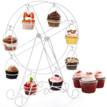 Ferris Wheel Cupcake Stand – Carnival/Circus Theme Party Serving Holder, Compatible with Standard Cupcakes & Desserts