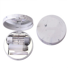 Elegant Contact Lens Case, Portable And Practical Box With Mirror, Showcasing A Stunning Marble Design And Leakproof Cap