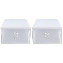 HEALEP Boîte à chaussures transparente pliable pour le rangement de la maison, lot de 2, 33 x 23 x 14 cm