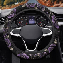 Coprivolante Rose da 15" viola – Traspirante, facile da installare, compatibile con la maggior parte delle auto, regalo ideale per l'inverno e le