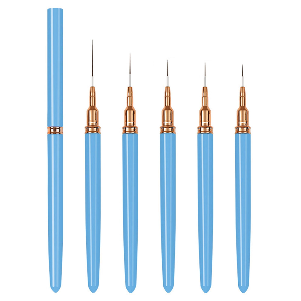 5Pcs Nails Art Brushes,Super Fine Thin Liner Nails Brush Set for Nails Gel Polish Painting Designs Gifts for Women Girls