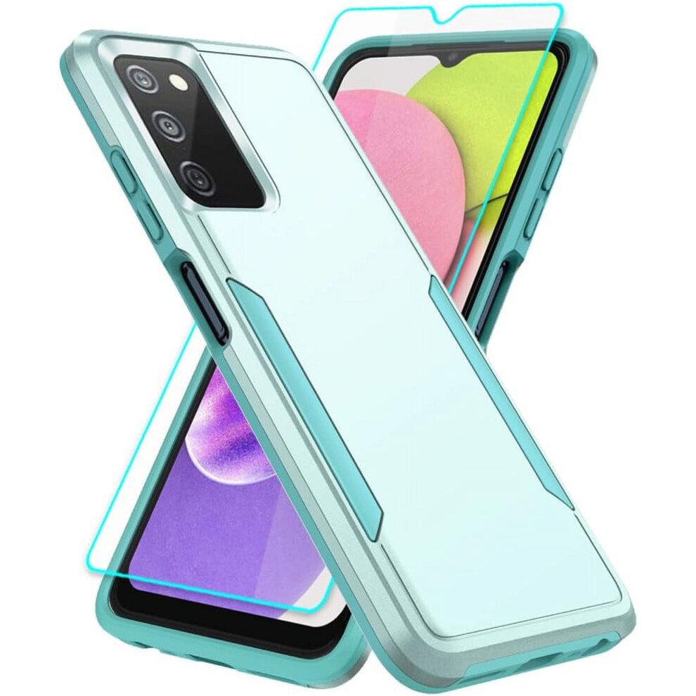 Samsung Galaxy A03s Case With Hd Screen Protector & Ring Â Military Grade, Compatible With Samsung A03s (Green) Green 9193271132820