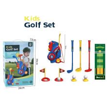 Toddler Golf Set for Ages 1-4, Upgraded Kids Golf Cart with Shoulder Strap, Indoor/Outdoor Toy – Pink & Blue with Mat, Compatible with Kids' Play