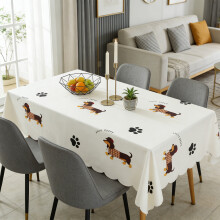 Nappe extra large 55 x 39 pouces en coton lavable – Style champêtre, tissu résistant pour intérieur/extérieur, restaurant, terrasse,