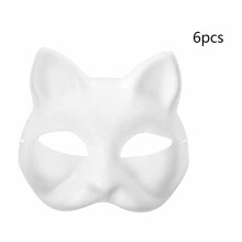 Selbstbemalbare Rohmaske – Weiße Papiermaske für Halloween, Karneval & Cosplay – Sicheres Zellstoffmaterial, Mehrfachpackung – Kompatibel mit