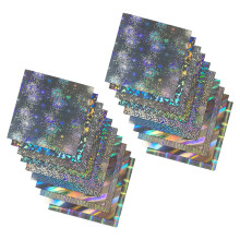 20 Sheets Glittering Paper 10 Color Reflective Plastic Sheet For Card Making Scrapbooking Art Craft Project and Wrapping