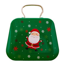 Boîte à bonbons de Noël en fer-blanc, petit sac à bonbons en fer en forme de sac à main