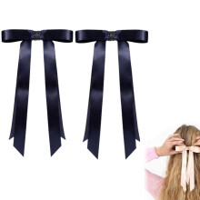 Magnetic Hair Bow Clip Butterfly Design 2 pcs Black