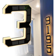 Solar LED House Numbers and Letters 9 Inch IP65 Waterproof