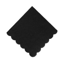 100 Sheets 25CM Scalloped Cocktail Napkin 2 Layers Thick Square Disposable Baby Shower Wedding Birthday Party Dessert Beverage Dinner Paper Napkin