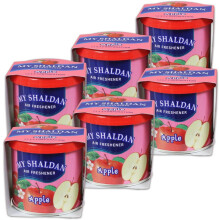 Pack of 6 Japanese Car Cup-Holder Natural Air Freshener Cans (compatible with Apple Scented)