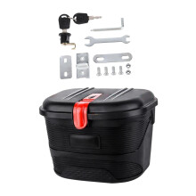 Bike Basket with Lock Basket for Biking Mountain Road Riding Black Red M