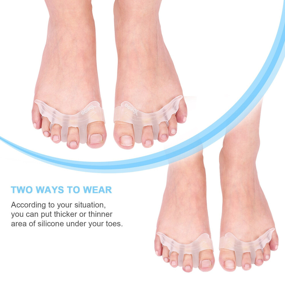 Gel Toe Separators for Bunion Relief, Hammer Toe & Overlapping Toes â Compatible with Hallux Valgus Correctors