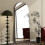 Arched Floor Mirror with Stand Black 65.1 x 25 Inches 1