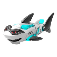 Mechanical Swinging Shark Toy with LED Lights & Music, Safe Durable Plastic, Universal Wheel, Compatible with Kids Ages 3+, Birthday/Holiday Gift