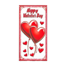 Valentine's Day Door Curtain Decoration Love Heart Flag 1 pc