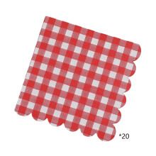 20Pcs Plaid Paper Napkins, Autumn Fall Decor, Disposable Paper Napkins Suitable for Thanksgiving Christmas Parties, Outdoor Events