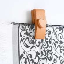 tapestry hangers, 4pc Set Versatile Fabric Wall Hangers, Quick-Mount Clips for Quilts, Blankets & Tapestry Gallery Displays (Wooden).