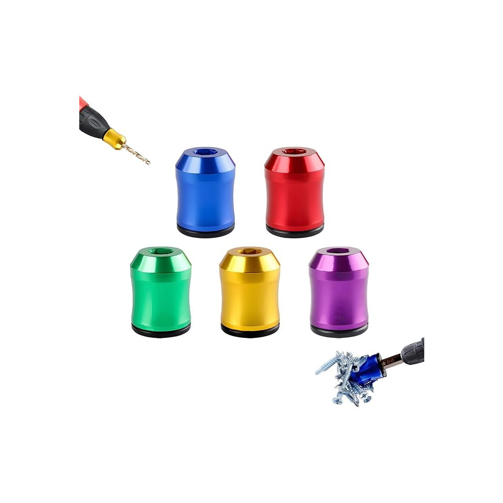 5Pcs 6.35Mm Universal Magnetic Screwdriver Ring, Strong Magnetic Bit For Hex Power Tools & Household Repairs, Compatible With Hex Tools 9353595688629