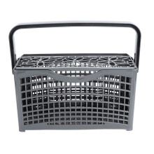 Compatible with Major Brands Dishwasher Silverware Basket, Universal Fit Accessories with Foldable Handle for Easy Carrying, Cutlery Basket